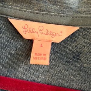 Lilly Pulitzer Bennett blue pineapple burnout skipper dress